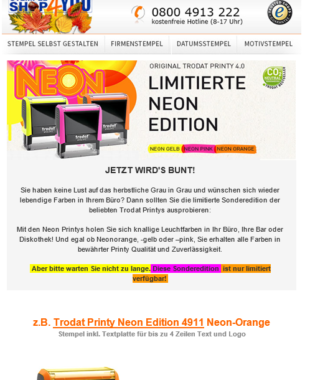 NL-Stempelshop4you Newsletter Marketing für Stempelshop4you