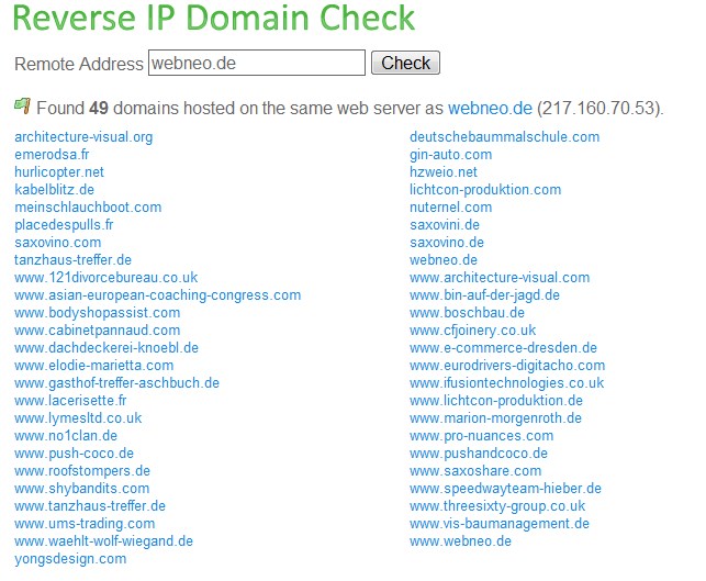 Reverse IP Lookup