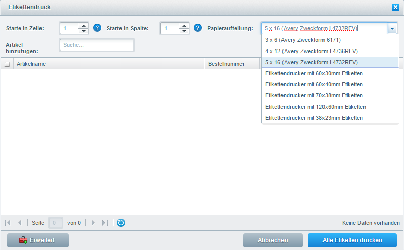 Shopware 5 Backend - Artikel