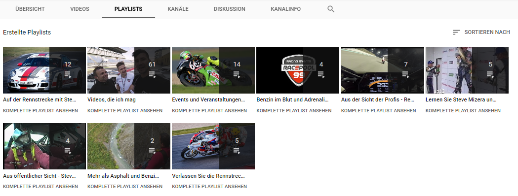 YouTube-Playlists - Beispiel