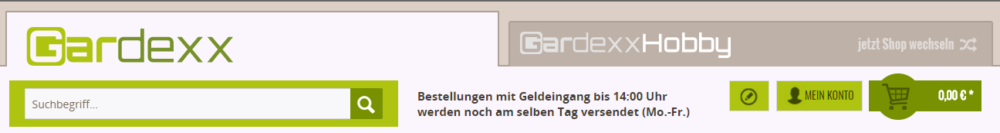 Gardexx - neuer Shopware Shop und Logo