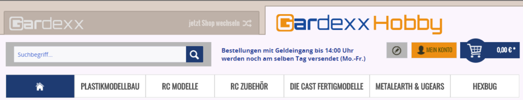 Gardexx Hobby - neuer Shopware Subshop und Logo