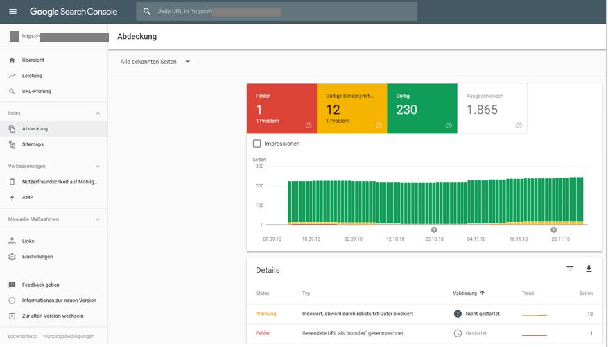 Screen-GSC-Indexabdeckung-Uebersichtsseite