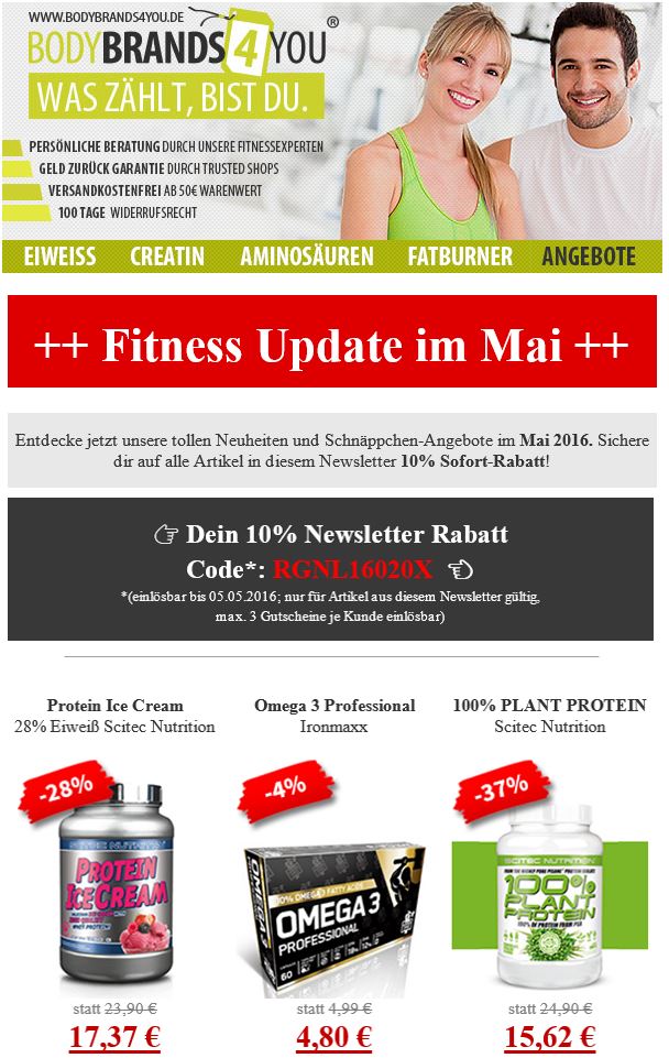 Newsletter Marketing für Bodybrands4you