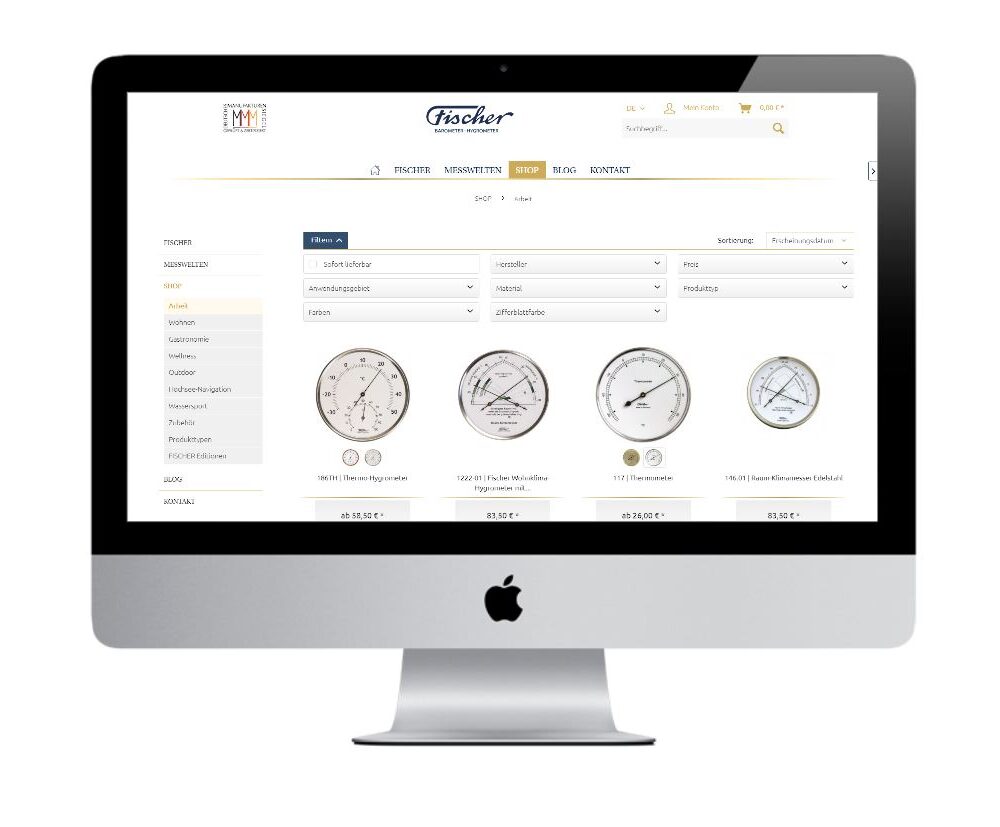 Shopware Filter: Beispiel Fischer-Barometer