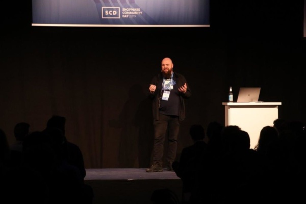Moritz Naczenski beim Shopware Community Day 2019