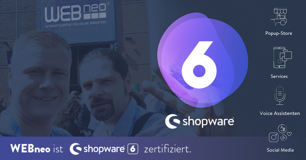 WEBneo ist Shopware 6 zertifiziert
