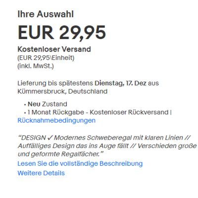 genaue Beschreibung