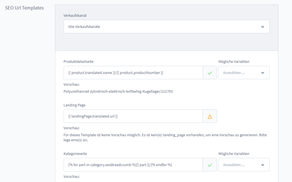 Sprechende URLs für SEO in Shopware 6