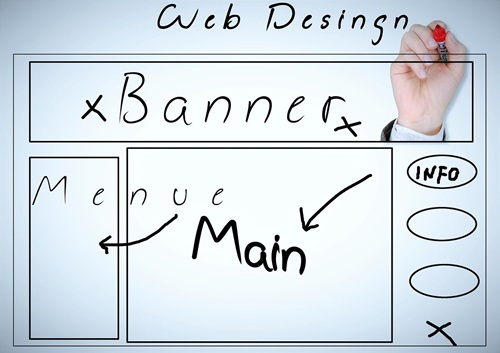 Webdesign Skizze