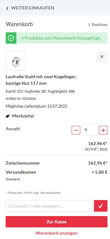 Bestellfunktionen