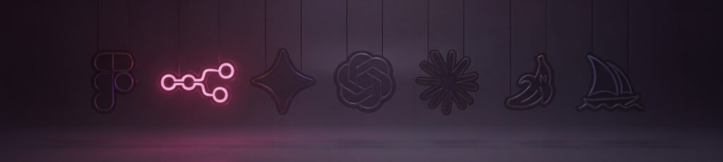 Viele KI Logos aber nur das n8n Logo ist hervorgehoben