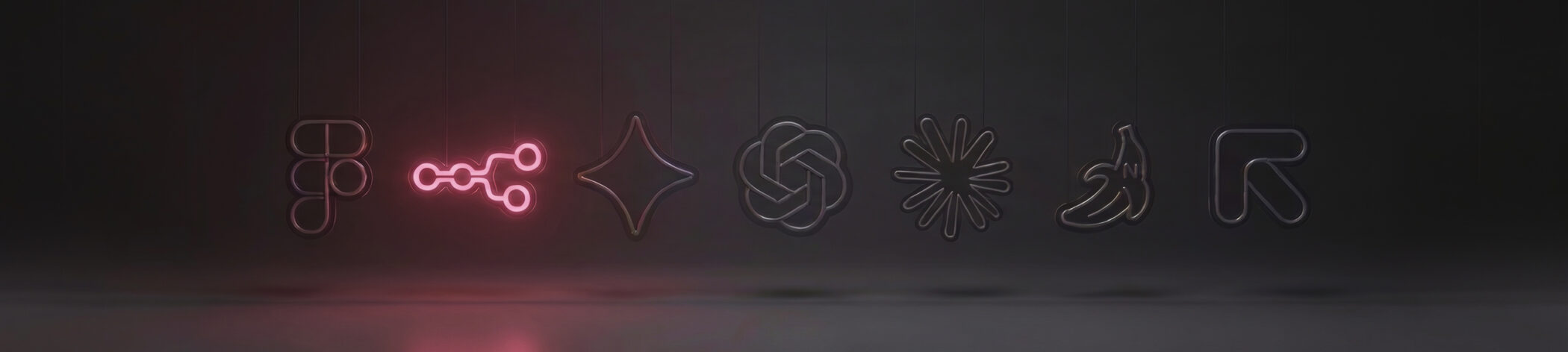 Mehrere KI Logos aber nur das n8n Logo leuchtet