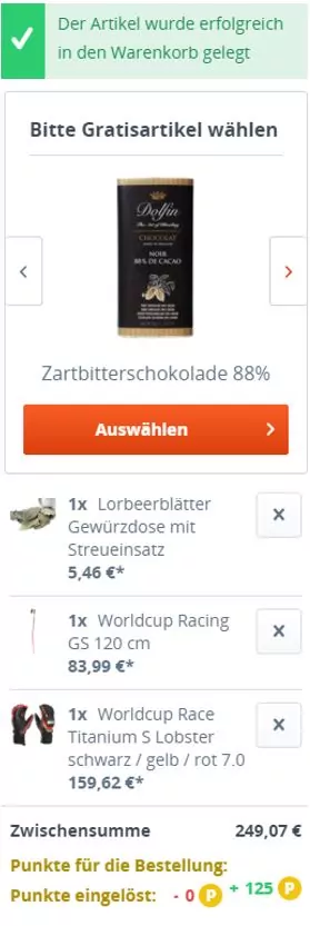Advanced Promotion Suite Gratisartikel