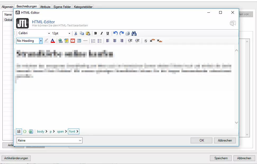 jtl seo - html editor