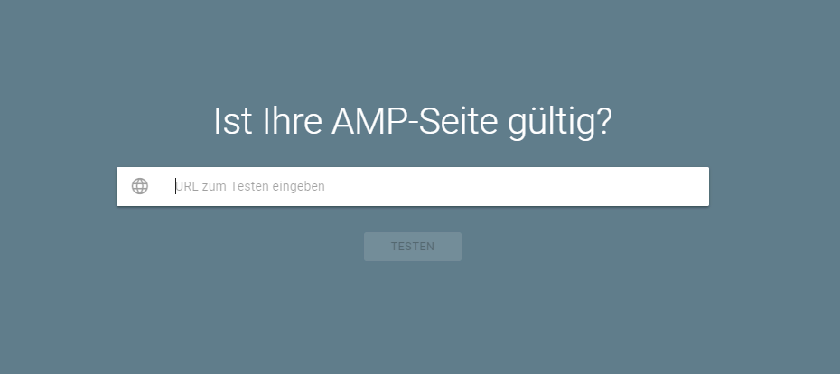 AMP-Seiten-Google-Testtool