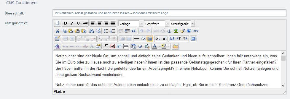 SEO-Texte für SEO im Shopware Shop
