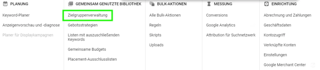 Zielgruppenverwaltung-Remarketing-Google-Ads