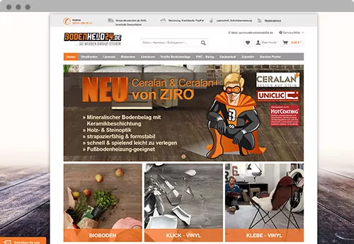 Bodenheld24.de Mockup Onlineshop Startseite