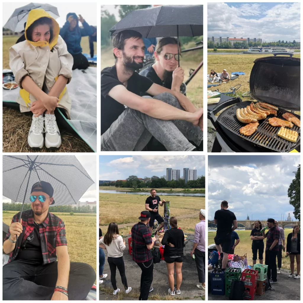 Grillen an der Elbe