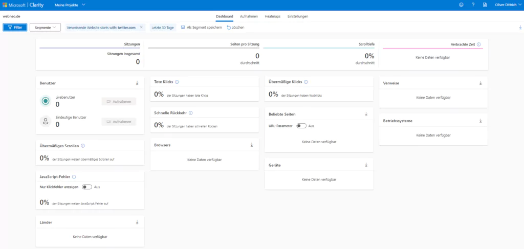 MS Clarity Dashboard