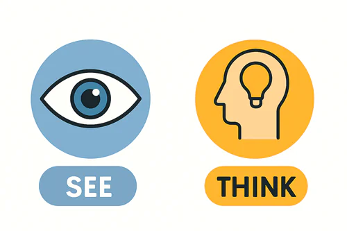 See, think